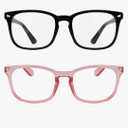 2 PCS Blue Light Glasses for Woman, Blue Light Glasses Men Bluelight Blocking Glasses Eyeglasses For Reading Gaming