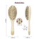 Boar Bristle Hair Brush -boar bristles + nylon pins Smoothes & Detangles All Hair Types, Hairbrush for Women, Men & Kids, Distributes Oils for Natural Shine & Stimulates Scalp