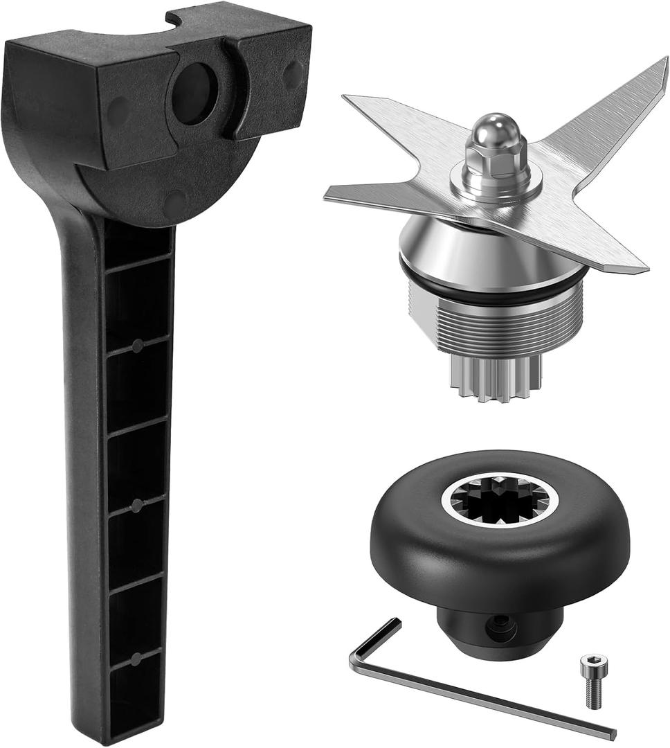 Blender Replacement Parts Compatible with Vitamix, Blade Replacement Accessories Include Wrench Drive Socket Compatible with Vitamix 5200 Series 64oz/32oz Containers Juicer Food Processor Attachment