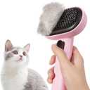 Aumuca Cat Brushes for Indoor Cats, Dog Hair Brush for Shedding, Cat Brush for Long or Short Haired Cats, Cat Grooming Deshedding Brush for Dog Kitten Horse Massage Removes Loose Fur, Pink