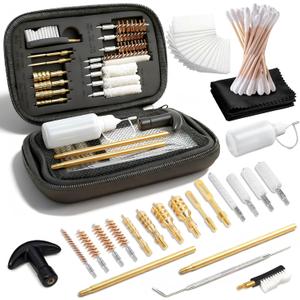 Gun Cleaning Kit Universal Handgun Cleaning Kit 25 in 1 Pistol Cleaning Kit for .22/.223/5.56mm. 357/.38/9mm .10mm .40 .45 Caliber Gun Brush Tools Gun Accessories
