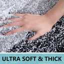 Arotive Microfiber Bathroom Rugs, Shaggy Soft and Absorbent Bath Rug, Non-Slip, Thick Plush Machine Washable Dry Bath Mats for Bathroom, Tub and Shower, 59x24, Black, Rectangular