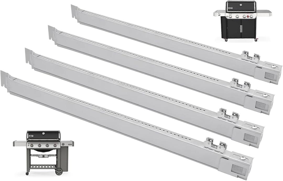 67490 Genesis 2 Burner Tubes for Weber GS4 Genesis II Parts 66071 67488 66073 67265, Replacement for Weber Genesis II E410 E435 S435 SE410 E210 LX E240 LX S240 E610, Genesis 300 & 400 (2022 YRS), 4PCS