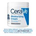 CeraVe Moisturizing Cream, Body and Face Moisturizer for Dry Skin, Body Cream with Hyaluronic Acid and Ceramides, Daily Moisturizer, Oil-Free, Fragrance Free, Non-Comedogenic, 19 Ounce