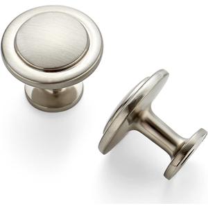 Ravinte 15 Pack Brushed Nickel Cabinet Pulls - 1-1/4 inch Kitchen Cabinet Knobs & Drawer Pulls for Dresser Drawers