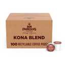 Don Francisco's Kona Blend Coffee - 100 K-Cup Compatible Single-Serve Pods - 10% Kona - Recyclable through TerraCycle - Compatible with Keurig Brewers