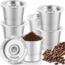 CAPMESSO Reusable K Cups Coffee Pods for Keurig 1.0: Stainless Steel Refillable K Cup - Reusable Coffee Filter for Keurig 1.0 Coffee Maker, Permanent, Eco-Friendly, Innovative Design (6 Pack)