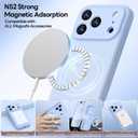 LOVE 3000 Designed for iPhone 17 Pro Max Case, Premium Silicone [Compatible with Magsafe][Soft Anti-Scratch Microfiber Lining] Shockproof Protective Phone Case for Men Women 6.9", Light Blue