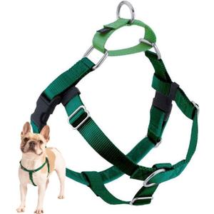 2 Hounds Design Freedom No Pull Dog Harness, Adjustable Harness, Easy Walking & Comfortable Control, Fits Small, Medium & Large Dogs, Solid Colors, Made in USA, 5/8" SM, Kelly Green