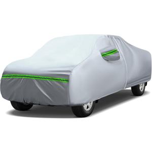 AUQDD 6Layers Premium Truck Car Cover Waterproof All Weather Weatherproof UV Sun Protection Snow Dust Storm Resistant Outdoor Exterior Custom FormFit Full Padded Car Cover with Straps 198"220" K13