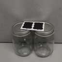 Showvigor 2-Pack 16oz Mason Jars with Labels - Regular Mouth Glass Jars with Airtight Lids & 2 Write-On Labels - for Canning, Overnight Oats, Meal Prep, Jam, Salad Dressing