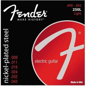 Fender Super 250 Electric Guitar Strings, Nickel Plated Steel, Ball End, 250L .009-.042 (1-Pack)