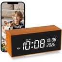 NOSENT Security Mini Camera, Digital Clock,1080P HD, Nanny Camera, with AI Motion Detection, Clear Night Vision,5G & 2.4G, 150° Viewing Angle,Bluetooth Connection, Local and Cloud Storage