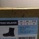 FREE SOLDIER Men's Tactical Boots 8 Inches Lightweight Combat Boots Durable Suede Leather Military Work Boot Desert Boot (10, Deep Black)