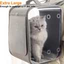 Cat Backpack Carrier Large Pet Backpack Carrier, 17lbs Load-Bearing Ventilated Design Dog Backpack Carrier for Small Dogs, Sturdy Cat Bubble Backpack for Travel, Hiking & Outdoor Use, Grey