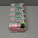 12pcs/Roll Pet Waste Poop Bags, Leakproof Polyethylene Garbage Bags With Unique Patterns, Multipurpose Cleaning Bag, Holiday & Christmas Gifts - Pink Pack of 5