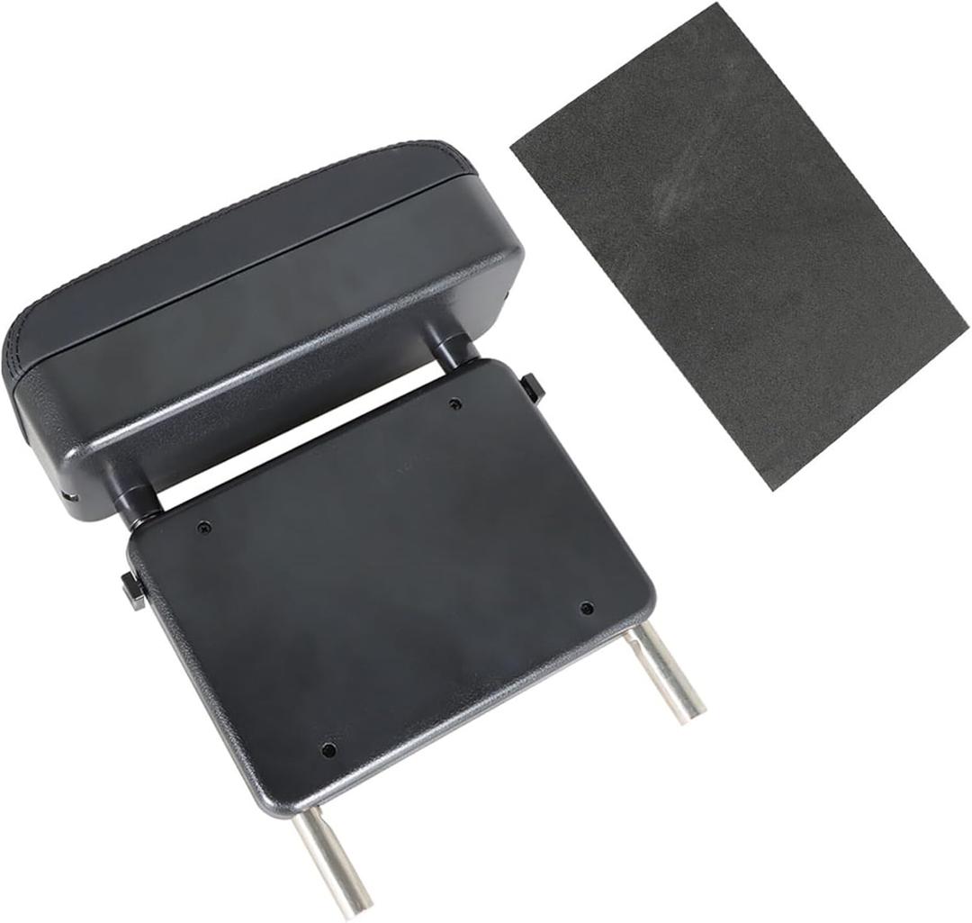 munirater Universal Car Armrest Support Elbow Pad Console Storage Case Black Replacement for Trucks SUVs Van and Most Car Models