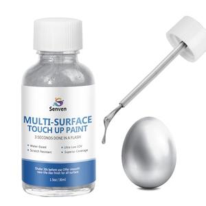 SENVEN Liquid Silver Leaf Paint High Gloss Multi Surface Rich Silver Paint for Metal, Wood, Plastic, Canvas, Appliance, Furniture Scratch Repair & Art Handcrafts 30ml/1.5oz Fast Drying Acrylic Metallic Finish