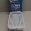 WIBIMEN Mini Ice Cube Trays, 0.55 Tiny Pebble Ice for Iced Coffee & Cocktails, Fast Chill, Easy Twist Release, Stackable with Lid & Storage Bin (4 Pack, Blue)