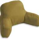 Greendale Home Fashions Cotton Duck Bed Rest Reading Pillow with Arms, Fern