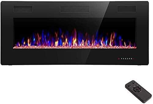 R.W.FLAME 42IN Recessed and Wall Mounted, The Thinnest Fireplace, Low Noise, Fit for 2 x 6 and 2 x 4 Stud, Remote Control with Timer, Touch Screen, Adjustable Flame Color and Speed R.W.FLAME 42IN Recessed and Wall Mounted, The Thinnest Fireplace, Low Noise, Fit for 2 x 6 and 2 x 4 Stud, Remote Control with Timer, Touch Screen, Adjustable Flame Color and Speed