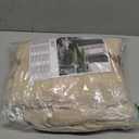 LAMIT Sheer Linen Curtains 84 Inches Long for Living Room, Light Filtering Boho Window Treatments Semi Sheer Neutral Drapes with Bronze Grommet for Bedroom, 52 x 84 Inch, 2 Panels Set, Linen