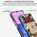 Western Cow Case for Samsung Galaxy A15,Cowboy Cowgirl Cattle Collage Phone Case,Soft TPU Bumper Case for Galaxy A15 5G,6.5"