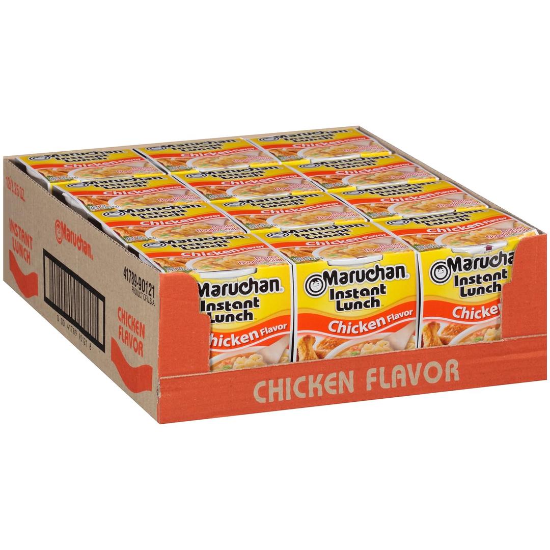 Maruchan Instant Lunch Chicken Flavor, 2.25 Ounce (Pack of 12) (EXP 09/29/26)