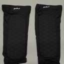 HiRui Soccer Shin Guards Shin Pads for Kids Youth Adult, Calf Compression Sleeve with Honeycomb Pads, Support for Shin Splint Baseball Boxing Kickboxing MTB, Lightweight(1PAIR) (Medium, Black)