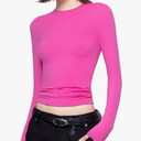 PUMIEY Women's Long Sleeve T Shirts Crew Neck Slim Fit Tops Sexy Basic Tee Smoke Cloud Pro Collection
XS