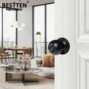 BESTTEN Keyed Entry Door Knob, Heavy Duty Entrance Door Lock, Standard Ball, All Metal, Matte Black