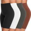 K-CHEONY Cotton Spandex Stretch Anti Chafing Boy Shorts Safety Panty Bike Shorts,Slip Shorts for Under Dresses (Multicoloured, 4 Pack, XX-Large)