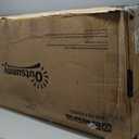 THOEOE Patio Chaise Lounge Chair, Oversized Lounge Chair Outdoor with 5 Positions, HDPE, Patio Lounge Chair with Wheels & Cup Holder for Pool, Deck, Poolside,Wood