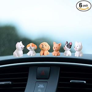 Z-synka Dog Car Interior Accessories for Dashboard Decorations Rearview Mirror Decor,for Car Home Garden Office Computer Monitor Figurines Decor,Dog Loves Gifts for Women Girl Men