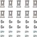 1" x 1" 1010 Series Aluminum Extrusion Profiles Fastener T-Solt Connector Set, 10pcs Corner Bracket with T Slide Nuts Hex Screw Bolt Used on 1 Inch x 1 Inch Extrusion Profiles Rail