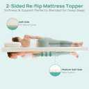 Releep 2 Inch Dorm Mattress Topper Twin XL Size, Memory Foam Mattress Topper for Back Pain Relief, Dorm Room Bed Topper with 2-Sided Breathable Cover, Ergonomic 5-Zone Design, Dorm Room Essentials