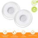 AIEVE Mixer Bowl Covers,Mixer Splatter Guard Lids for KitchenAid 4.5-5 Quart Tilt-Head Stand Mixer(2 Pack)