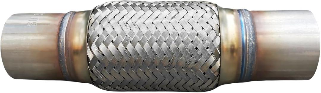 Exhaust Flex Pipe 2.25"X6"/10" Universal Type 100% Stainless Steel For Heavy Duty and Cars