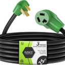 RVMATE 3 Prong Dryer Extension Cord 25 Feet, 30 Amp NEMA 10-30P to 10-30R 125V/250V Waterproof PVC Jacket, Perfect for Dryer Power Extension, ETL Listed