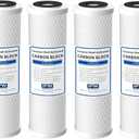 IPW Industries Inc Set of 4 Compatible for Water Filter GE GXWH04F, GXWH20F, GXWH20S & GXRM10 Multi-Pack, Carbon Block Replacement Cartridge