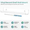 12-Inch Clear Acrylic Vinyl Record Shelf Wall Mount, 8-Pack Floating Album Display for Vinyl Records, Books, and Dcor  Perfect for Living Room, Bedroom, Bathroom, or Kitchen,