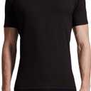 32 Degrees Mens 2 Pack Cool Quick Dry Active Basic Crew T-Shirt, Black, X-Large