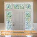 Window Privacy Film Stain Glass Window Film Rainbow Window Film Window clings Non-Adhesive Reusable Decorative for Room (Colorful Birds on Vines, 17.5 X 157.4 in)