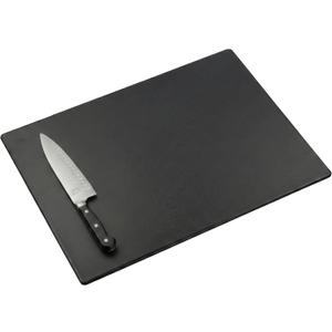 Black Plastic Cutting Board - 18 x 12 Inch Large, 1/2" Thick HDPP Poly for Restaurants and Commercial Kitchens, NSF Stamped