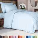 Duvet Cover Twin/Twin XL Size Set - Extra Soft Twin/Twin XL Duvet Cover 68" x 90" with 1 Pillow Sham - Hotel Luxury, Easy Care, Fade Free w/ Zipper Closures & Ties - Comfy & Breathable (Light Blue) (20 - Baby Blue (No Comforter))