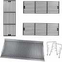 Grill Grates and Ash Pan with Hanger Kits Replacement Parts for Char Griller 1324, 1329, 2727, 2929, 1224, 2828, E1224, 200048, 1321, 2222, 2121 Charcoal Grill, Grill Parts for Charbroil 17302056