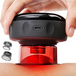 UOTT 6-in-1 Smart Cupping Therapy Massager, 20 Levels Heat & Suction Electric Cupping Kit for Massage Therapy, Cupping Therapy Set for Muscle Soreness, Knots & Pain Relief (Black)