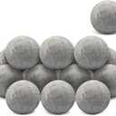 Zhenx Ceramic Fire Balls, 3 Inch, Set of 15 Round Fire Stones, for Indoor and Outdoor Fire Pits, Fire Bowls and Fireplaces, Grey (Gray)