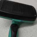 Hertzko Dog Brush for Shedding - Self Cleaning Slicker Brush for Dogs and Cats - Gently Removes Loose Hair, Tangles, and Dirt - Grooming Brush Suitable for Long or Short Coats - Aqua