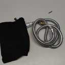 LukLoy Stainless Steel Shampoo Bowl Hose, 1/4" Thread Water Pipe to 1/2" Thread Sprayer Head for Barber Shop & Salon Sink Replacement Part for Shampoo Bowl Faucet and Sprayer, 47" Long